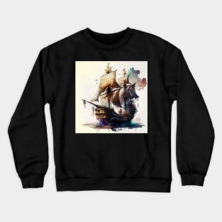 Pirate Ship watercolour Crewneck Sweatshirt